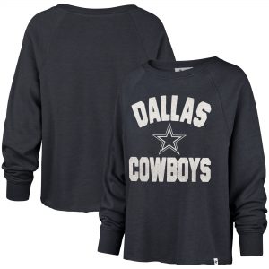 ’47 Dallas Cowboys Women’s Navy Cover Star Emerson Raglan Pullover Sweatshirt