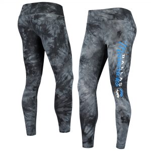 Concepts Sport Dallas Mavericks Women’s Black Burst Tie-Dye Leggings