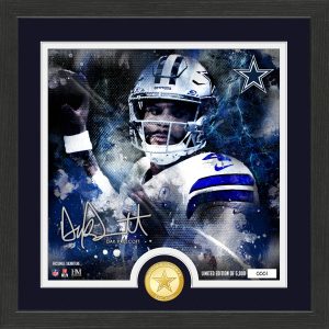 Dak Prescott Dallas Cowboys Highland Mint 13” x 13” Surge Bronze Coin Photo Mint