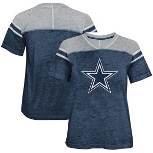 Dallas Cowboys Girls Youth Team Captain V-Neck T-Shirt