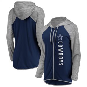 Dallas Cowboys Women’s Navy Forever Fan Logo Full-Zip Hoodie