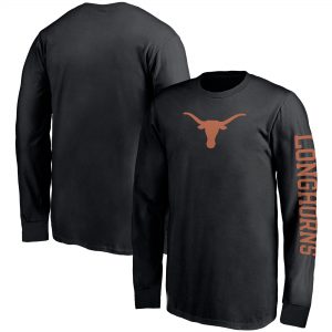 Texas Longhorns Youth Black Primary Logo 2-Hit Long Sleeve T-Shirt