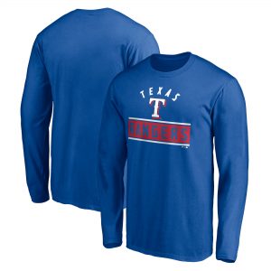 Texas Rangers Royal Team Arc Knockout Long Sleeve T-Shirt