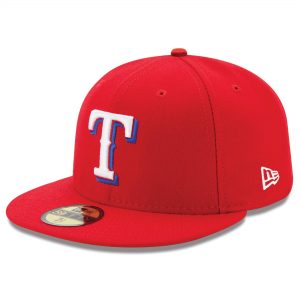 New Era Texas Rangers Red Alternate Authentic Collection On-Field 59FIFTY Fitted Hat