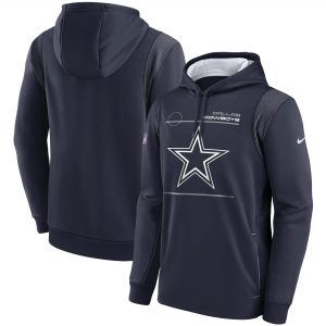 Nike Dallas Cowboys Navy Sideline Logo Performance Pullover Hoodie