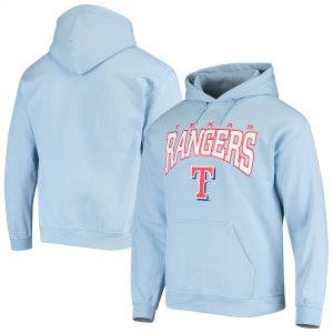 Stitches Texas Rangers Light Blue Team Logo Pullover Hoodie