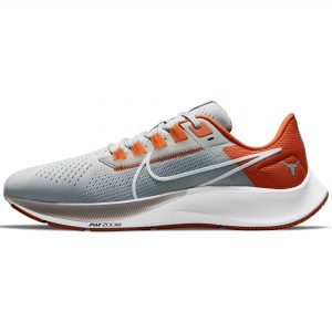 Texas Longhorns Nike Unisex Zoom Pegasus 38 Running Shoe – Gray