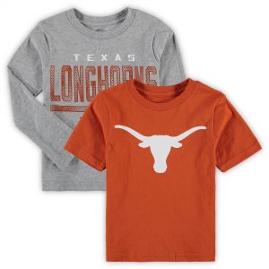 Texas Longhorns Preschool Texas Orange Long Sleeve/Short Sleeve T-Shirt Combo Pack