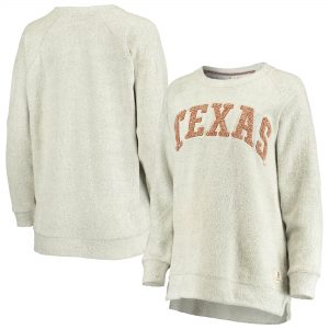 Texas Longhorns Pressbox Women’s Helena Comfy Raglan Pullover Sweatshirt