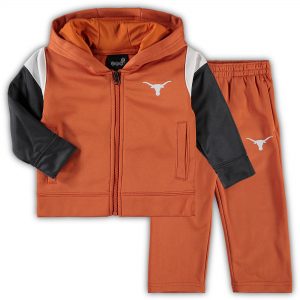 Texas Longhorns Toddler Texas Orange Fleece Full-Zip Hoodie and Pants Set