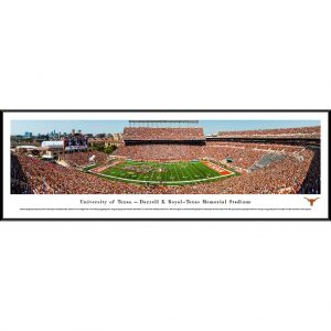 Texas Longhorns 40.25″ x 13.75″ 50-Yard Line Standard Framed Panoramic