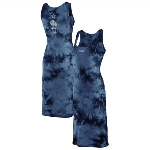 WEAR by Erin Andrews Dallas Cowboys Women’s Navy Tie-Dye Tank Top Dress